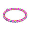 Bracelet en perles de verre Galaxy | Cosmos rose | Argent